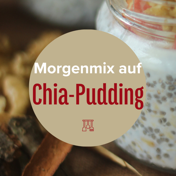 Chia-Pudding mit Morgenmix-Himbeer-Topping