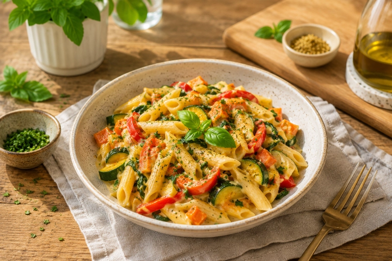 Cremige Ayurveda Gemüsepasta Rezept