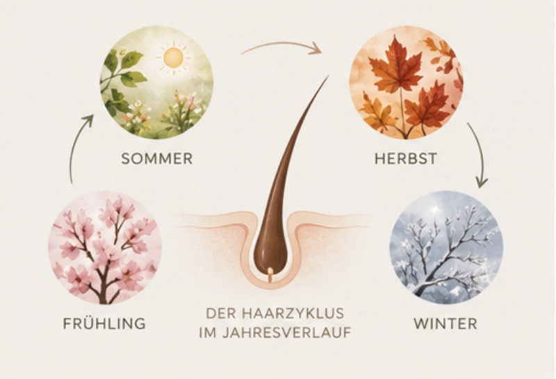 Haarausfall im Herbst die Phasen des Haarwuchses