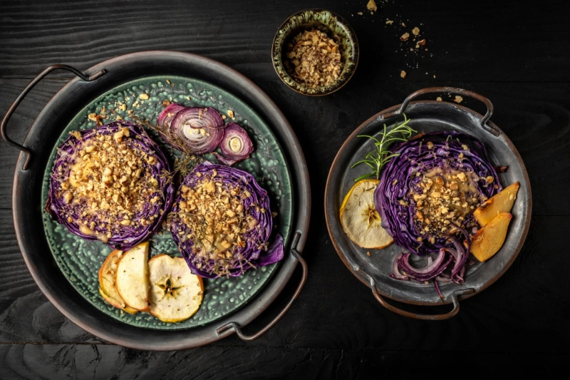 Rotkohl-Rezept Geschmorte Rothkohl-Steaks
